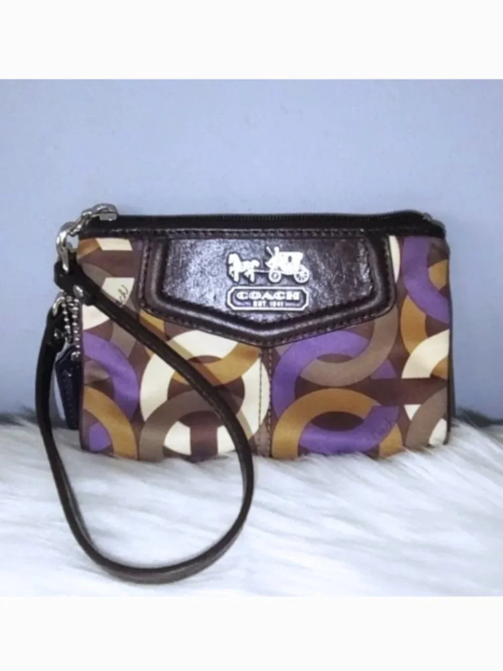 Coach Madison Op Art wristlet EUC